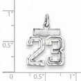 thumbnail image 2 of Beautiful Sterling Silver Rhodium-plated Small #23 Charm, 2 of 2
