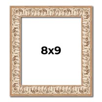 8x9 Frame White Real Wood Picture Frame Width 1.5 inches | Interior Frame Depth 0.5 inches | Aurora