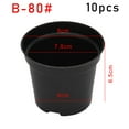 thumbnail image 1 of 10Pcs Black Plastic Plant Pots Multiple Sizes Large Flower Pot Strong Set Of 8, 1 of 9