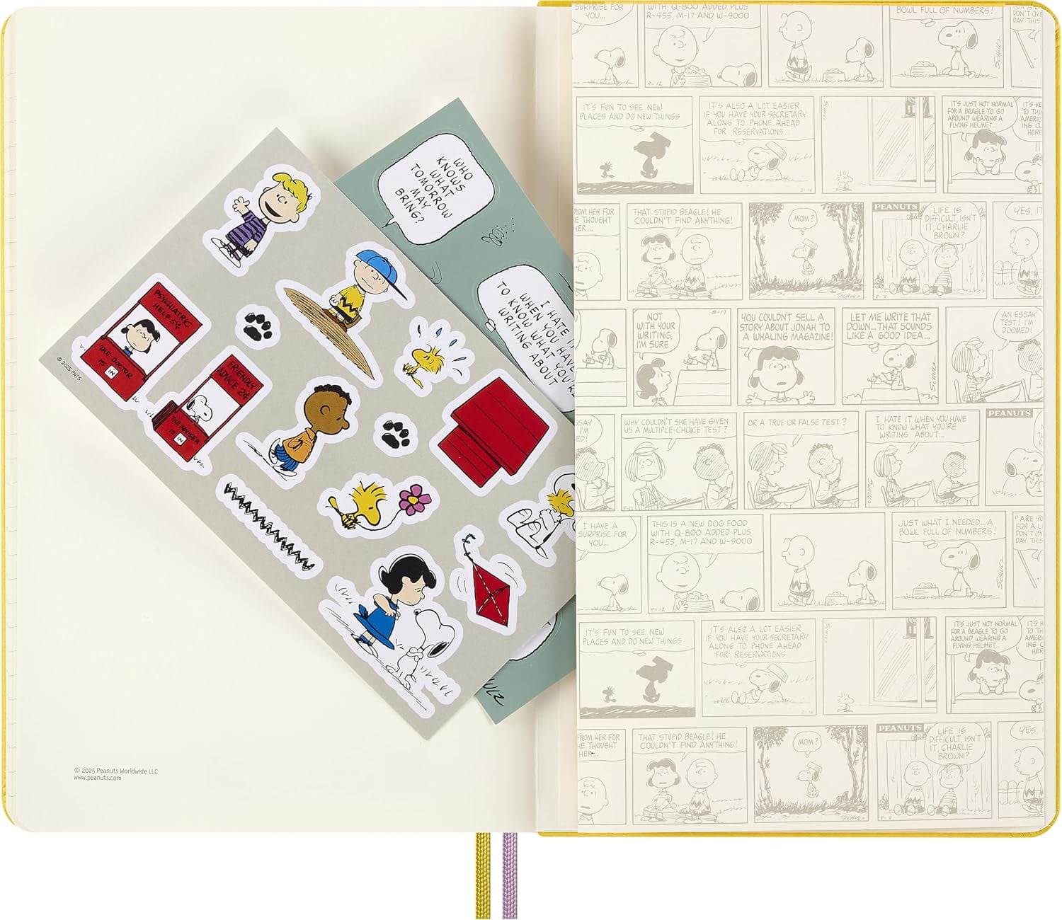 Moleskine Limited Edition Peanuts 'Patty' Notebook, Hard Cover, Large (5" x 8.25"), Ruled, Yellow, 176 pages