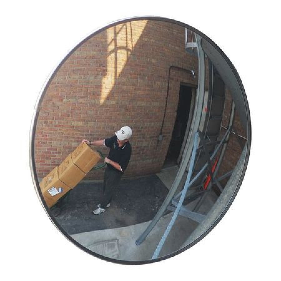 12 Inch Convex Security Mirror Curved Safety With Adjustable Fixing Bracket For