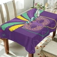 thumbnail image 4 of 60"x90" Mardi Gras Tablecloth, Waterproof Washable Polyester Square Table Cover Durable Tablecloth for Kitchen Dining Table Party Decor, 4 of 7