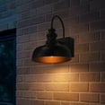 thumbnail image 4 of 2 Pack 11 Inch Outdoor Wall Sconce with GFCI, Exterior Gooseneck Barn Light Outdoor Wall Lights Industrial Porch Lights Outside Wall Lantern Fixture for Porch, Doorway, Garage, Patio, 4 of 6