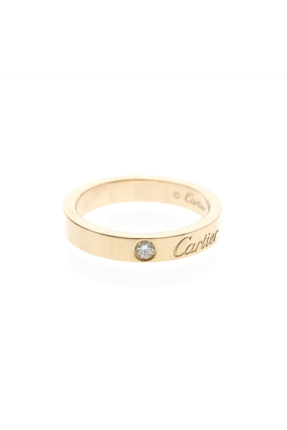 Pre-Owned Cartier C De Cartier Ring With 1 Diamond Pink Gold (18K) Fashion Diamond Band Ring...