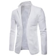 thumbnail image 2 of hopeusnice Men's Blazer Suit Jacket Slim Fit One Button Solid Business Party Wedding Prom Tuxedo White XXXXL, 2 of 2