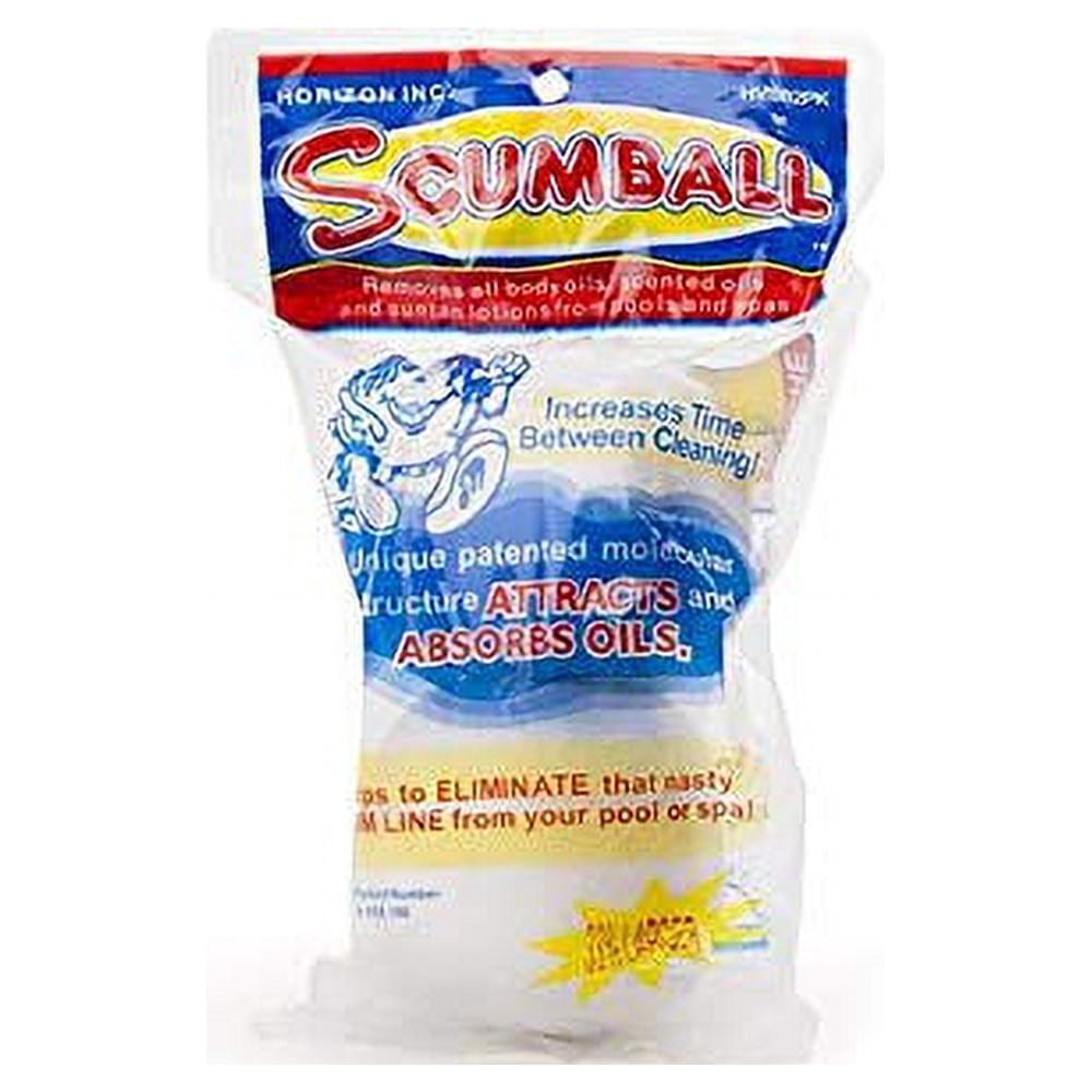 Horizon HV-SB2PK Scumball Pool and Spa Scum Eliminating Ball (4 Packs of 2)