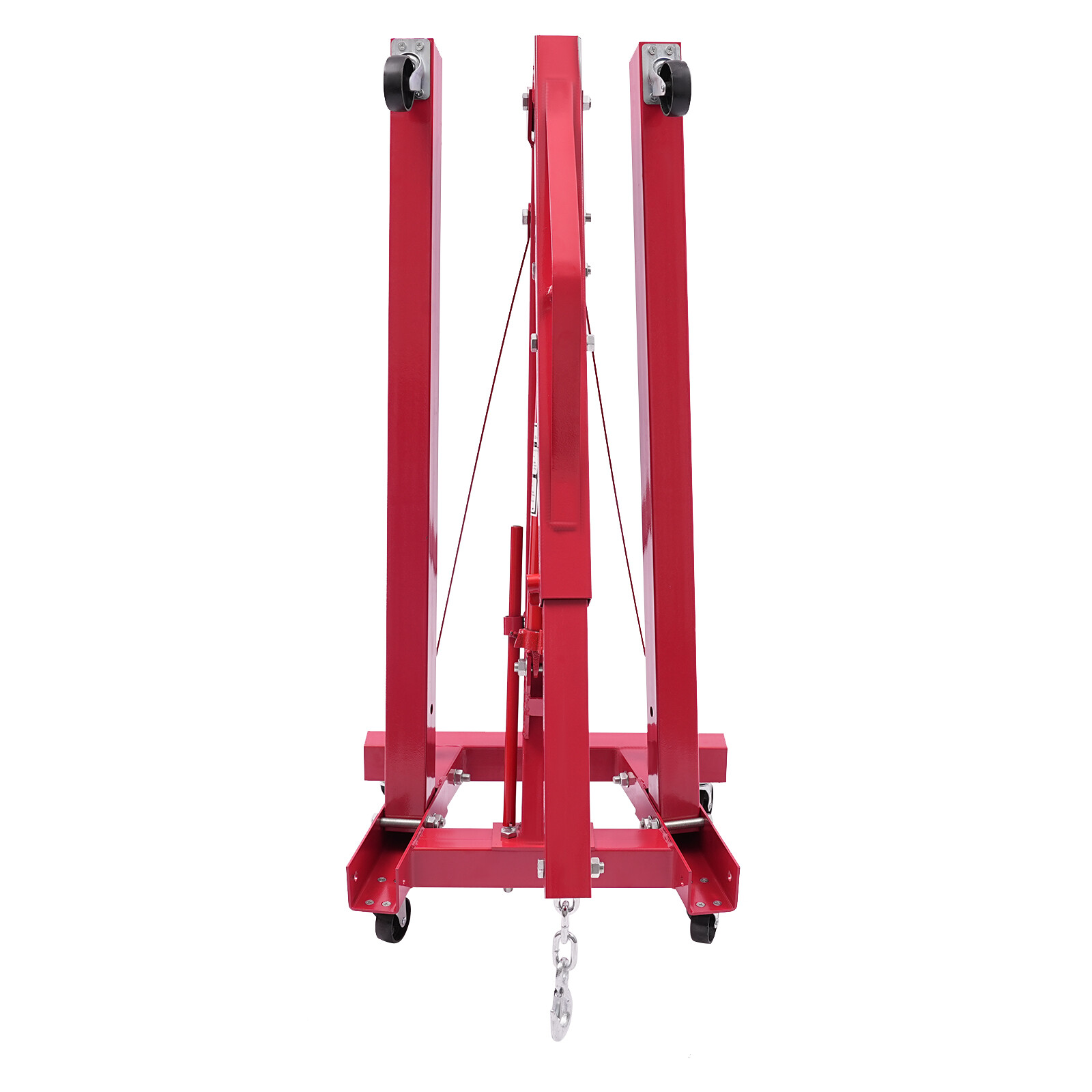 Heavy-Duty Hydraulic Crane, 17637lbs Pump Capacity, Durable Carbon Steel Frame, Effortless Lifting and Maneuverability, Foldable for Space-Saving, A Must-Have for Any Workshop.