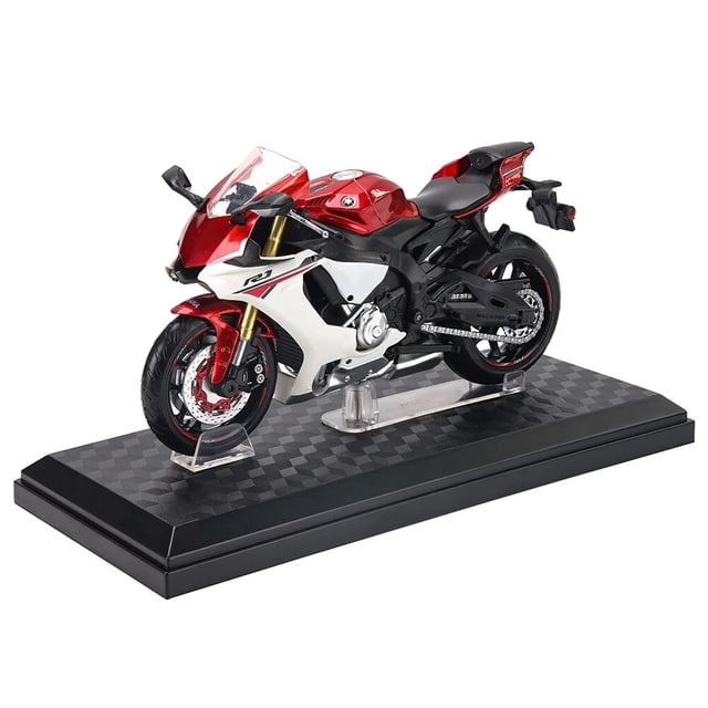 Modelo de motocicleta Yamaha CCA 1:12, aleación de YZF-R1, Motocross, con licencia, juguete, colección de coches, regalo, producción estática de fundición a presión