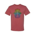 thumbnail image 2 of Wild Bobby, Colorful Rainbow Hamsa Symbol Spiritual Yoga, Pop Culture, Men Graphic Tees, Vintage Heather Red, Small, 2 of 3