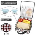 thumbnail image 4 of Pink and White Leopard Print Pattern Insulated Lunch Bag for Men Women,Waterproof Lunch Box for Work,Picnic or Travel,Thermal Insulation,10.63x9.06x3.54 Inches, 4 of 5