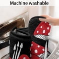 thumbnail image 5 of Red Mushroom Line Black Pattern Bathroom Rugs Mat,Non Slip Microfiber Bathroom Rug,Rubber Backing,Soft Bathroom Mats for Bathroom Floor,Tub and Shower,17x30in(43x75cm), 5 of 5