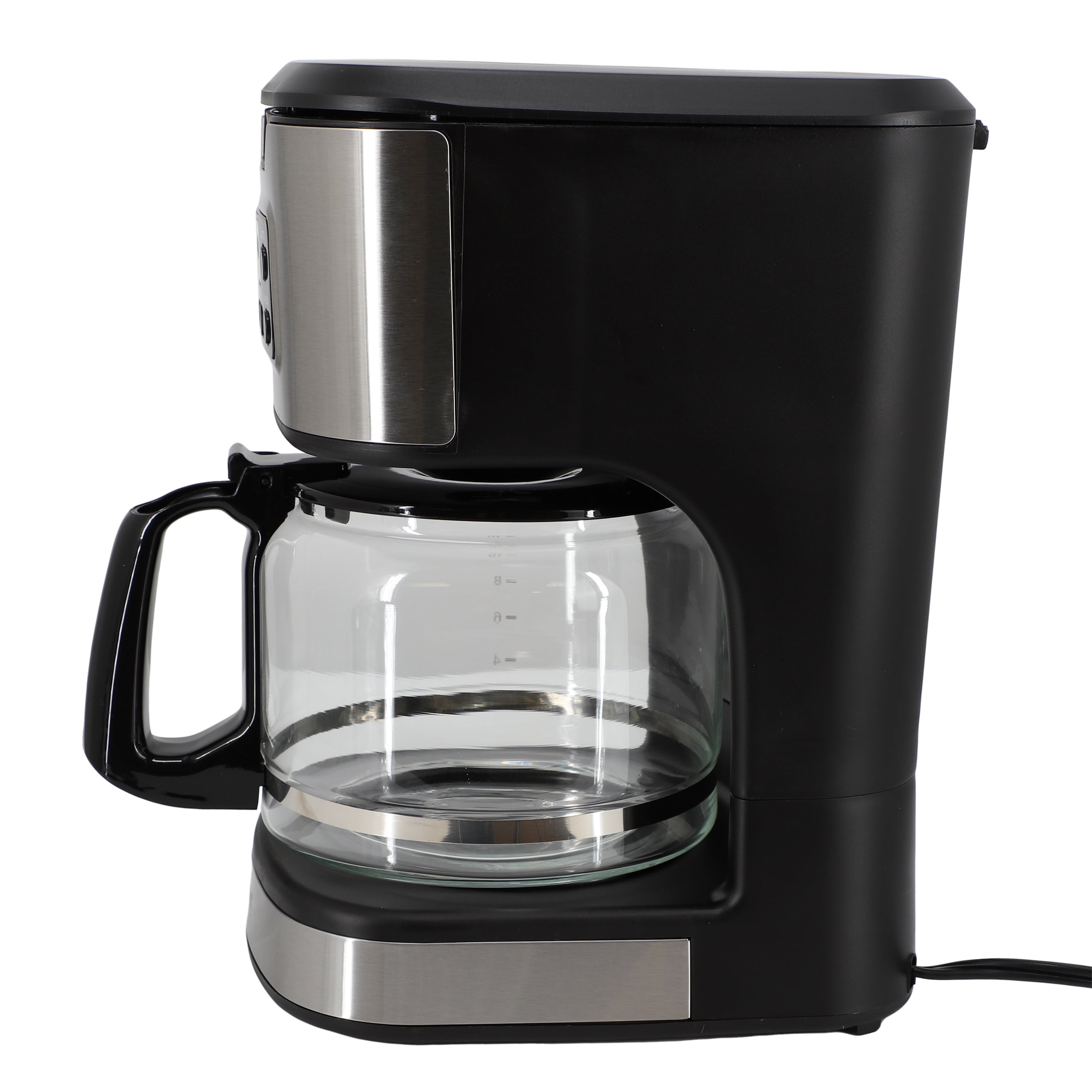 Better Chef 12-Cup Programmable Coffee Maker in Black with Stainless Steel Accents