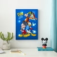 thumbnail image 2 of Disney Mickey Mouse Blue LED Canvas Art Print for Children's Room Decor, 2 of 6