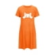 thumbnail image 4 of Camisón corto de talla grande para mujer, camisón de manga corta con estampado de pecho a la moda, camisón para mujer, 4 of 5