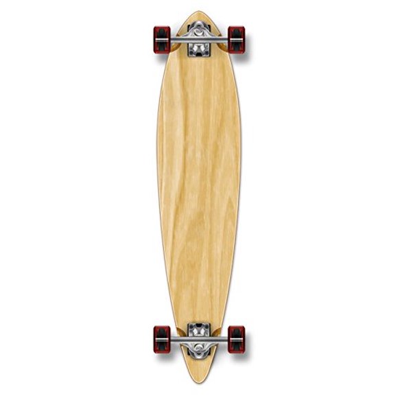 Yocaher Blank or Checker Skateboards Longboard Complete Pintail w/ Black Widow Premium 80A Grip Tape Aluminum Alloy Truck ABEC7 Bearing 70mm Skateboar
