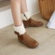 thumbnail image 4 of Botas de nieve Otoño e invierno Punta redonda Moda Botas cortas peludas cálidas Botas de gran tamaño Botas de mujer Wmkox8yii ghj1902, 4 of 9