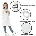 thumbnail image 3 of TOPTIE Kids Aprons with Pocket & Adjustable Strap, Child Chef Bib Apron for Kitchen Cooking Baking Painting-White-XXL, 3 of 7