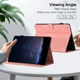 thumbnail image 4 of Dteck for for iPad Mini 7 (A17 Pro) 2024,iPad Mini 6 Generation 8.3 Inch Case 2021, Premium PU Leather Card Slots Adjustable Stand Cover with Auto Sleep/Wake Feature Protective Case, Pink, 4 of 7