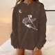 thumbnail image 2 of Sudadera holgada de manga larga con cuello redondo y estampado clásico de Halloween para mujer Pompotops FGAJ19236, 2 of 7