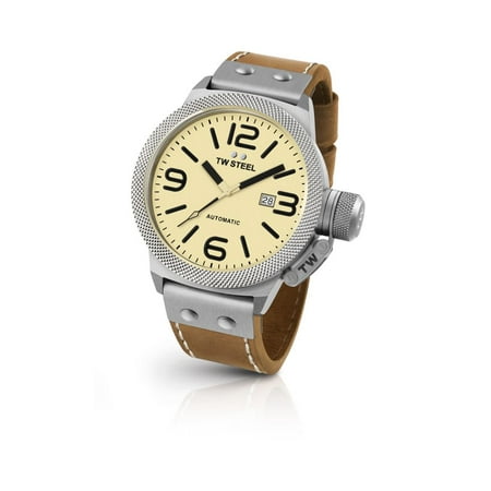 TW Steel CS15 with Brown Leather Band and Stainless Steel Ca