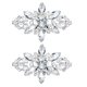 thumbnail image 1 of 2 piezas de metal brillante con diamantes de imitación para zapatos de boda, hebillas brillantes de flores de cristal para fiesta de novia, 1 of 6