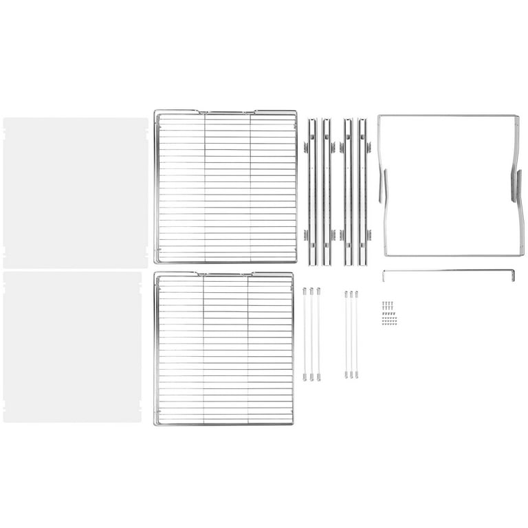 Bentism 2-Tier Wire Pull Out Cabinet Under Sink Organizer 12x17 inch Drawer Basket, Size: 12.3 x 16.5 x 12.7 inch / 313 x 420 x 323 mm, Silver