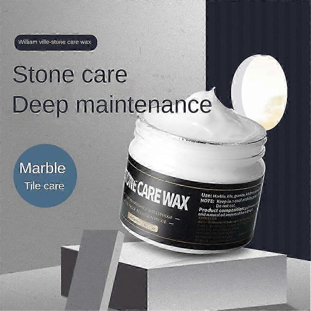 Cera Para Pulir Mármol Y Piedra: Limpia, Protege Y Abrillanta Superficies De Piedra Natural O Artificial, Sin Afectar El Color, Envase De 80 G