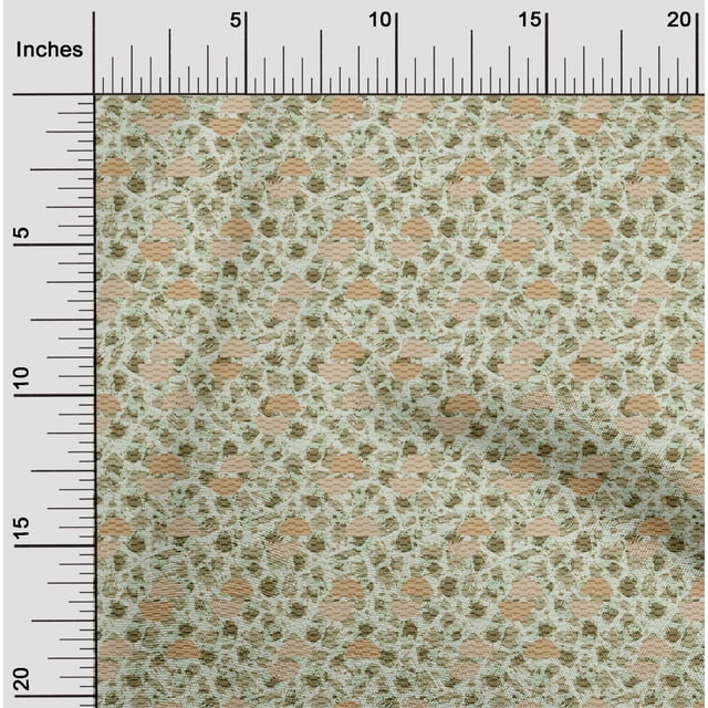oneOone Cotton Flex Light Grayish Green Fabric Circle Geometric Sewing Craft Projects Fabric Prints By Yard 40 Inch Wide