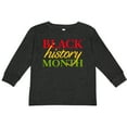 thumbnail image 3 of Inktastic Black History Month Red, Green, Yellow Boys or Girls Long Sleeve Toddler T-Shirt, 3 of 5