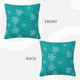 thumbnail image 3 of ZICANCN Cyan Spring Flowers Decorative Throw Pillow Covers, Bed Couch Sofa Decorative Knit Pillow Covers for Living Room Farmhouse 18"x18", 3 of 8