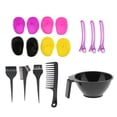 thumbnail image 1 of TISHITA 16Pcs Salon Hair Perm Dye Brushes Comb Bowl Ear Covers Hair Clips Set, 1 of 8
