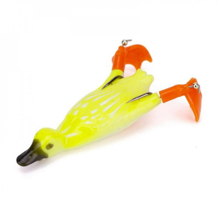 1Pcs Propeller Flipper Duck Fishing Lure Silicone Fishing Tackle Ducking Fishing  Lure Artificial Bait Duckling 3D Eyes 