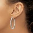 thumbnail image 3 of Primal Gold 14 Karat White Gold 3mm Lightweight Tube Hoop Earrings, 3 of 4