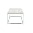 thumbnail image 2 of ACME Snyder Rectangular Wooden Coffee Table in Chrome and White, 2 of 5