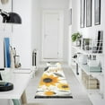 thumbnail image 4 of Yayeee Runner Rug for Bedroom 2'x6' Machine Washable Hallway Non Slip Mat, White Watercolor Sunflowers, 4 of 8