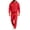 Red, variant on WIZUTIZ Men's Casual Set Solid Color Long Sleeve Pullover Hoodie Top Elastic Waist Drawstring Zipper Pocket Pants Two-Piece Outfit Polyester Breathable for Home Daily All-Season Wear