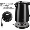 thumbnail image 4 of Secura Stainless Steel Double Wall Electric Kettle Water Heater for Tea Coffee w/Auto Shut-Off and Boil-Dry Protection, 1.0L (Black), 4 of 7