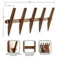 thumbnail image 6 of Kate and Laurel Eland Modern Five-Hook Wall Hanging Coat Rack, 30 x 4 x 12, Walnut Brown, Decorative Wood Coat Rack Wall Mount for Use as Entryway Storage or Mudroom Hooks, 6 of 11