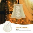 thumbnail image 2 of Eease Cloth Petal Lamp Shade Clip On Flower Light Cover for Table Lamp Home Decor, 2 of 7
