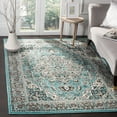 thumbnail image 4 of SAFAVIEH Skyler Collection 6'7" Square Grey/Ivory SKY126K Boho Chic Distressed Medallion Non-Shedding Living Room Bedroom Dining Home Office Area Rug, 4 of 11