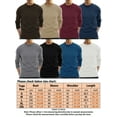 thumbnail image 2 of Niuer Mens Knit Sweater Winter Ribbed Knitwear Sweaters Crew Neck Long Sleeve Casual Tops Solid Color Slim Fit Pullover, 2 of 7