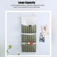thumbnail image 3 of UBIUO 3 Pack Wall Closet Hanging Storage Bag Over The Door Organizer Waterproof Colorful Linen Fabric with 3 Pockets for Bedroom Bathroom -A, 3 of 5