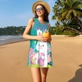 thumbnail image 3 of Logiee Happy easter Print Summer Dresses for Women,Beach Sleeveless Flowy Pocket Tshirt Tank Sundresses,Women's Sleeveless Dress, 3 of 7