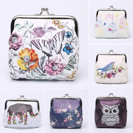 Women Coin Bag Floral Mini Wallet Purse Clutch Bag Handbag