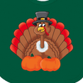 thumbnail image 4 of Inktastic Thanksgiving Turkey with Pumpkin Boys or Girls Baby Bib, 4 of 4