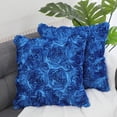 thumbnail image 2 of Unique Bargains 2-Pack 3D Flower Decorative Throw Pillow Covers 16" x 16" Blue, 2 of 8
