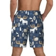 thumbnail image 4 of Haiem Forest Elk Mens Swim Trunks with Compression Liner 2 in 1 Swimming Shorts Stretch Swimwear Quick Dry,Board Shorts-XX-Large, 4 of 9