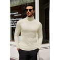 thumbnail image 4 of COOFANDY Men's Slim Fit Turtleneck Sweater Casual Basic Knitted Long Sleeve Pullover Sweater, 4 of 10