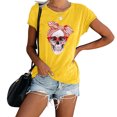 thumbnail image 2 of Camiseta de manga corta a la moda para mujer, camiseta informal, camiseta estampada, 2 of 6