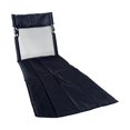 thumbnail image 1 of Silla de camping plegable portátil con respaldo extendido, resistente al desgaste, de malla resistente para exteriores, asiento reclinable para playa Negro, 1 of 8